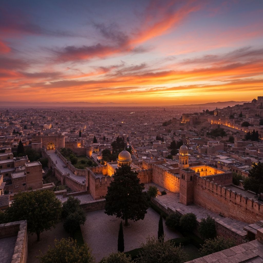 Grilled souvlaki skewers on a wooden board with lemon and tzatziki